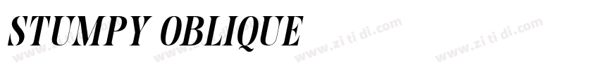 Stumpy Oblique字体转换
